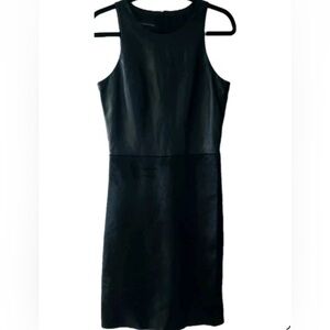 Bagatelle Women's Vintage Mixed Media Leather/Calf Hair Sleeveless Sheath Dress